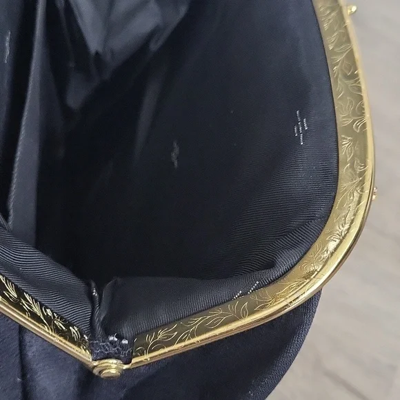 Vintage Black Clutch with Rhinestone trim - Picture 13 of 13